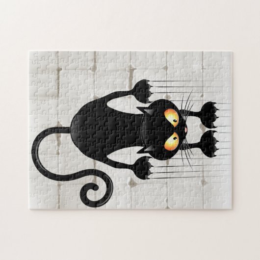 Cat Falling neergehaald leuke tekenfilm Legpuzzel (Horizontaal)
