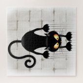 Cat Falling neergehaald leuke tekenfilm Legpuzzel (Horizontaal)