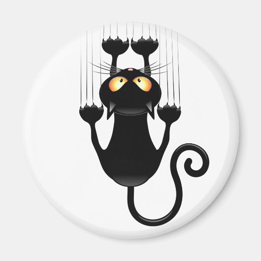 Cat Falling neergehaald leuke tekenfilm Magneet (Voorkant)