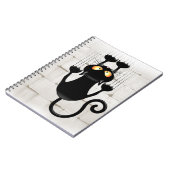 Cat Falling neergehaald leuke tekenfilm Notitieboek (Linkerzijde)