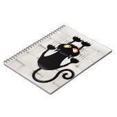 Cat Falling neergehaald leuke tekenfilm Notitieboek (Linkerzijde)