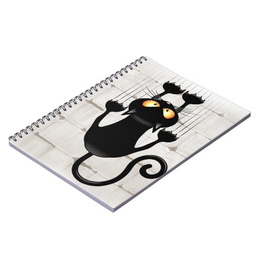 Cat Falling neergehaald leuke tekenfilm Notitieboek (Linkerzijde)
