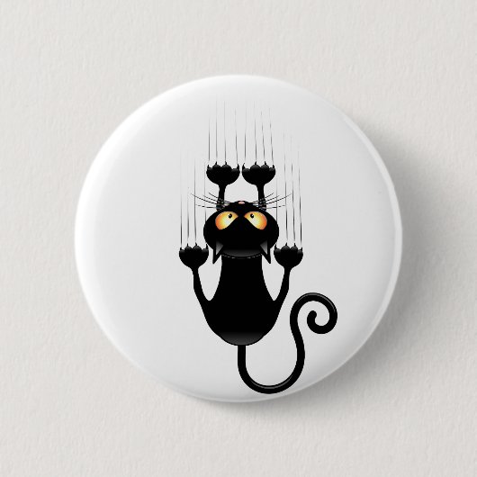 Cat Falling neergehaald leuke tekenfilm Ronde Button 5,7 Cm (Voorkant)