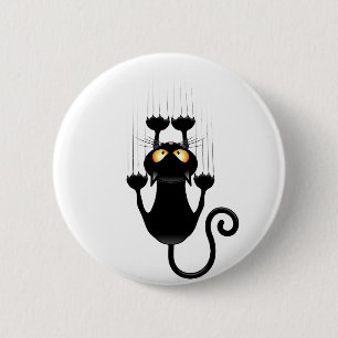Cat Falling neergehaald leuke tekenfilm Ronde Button 5,7 Cm