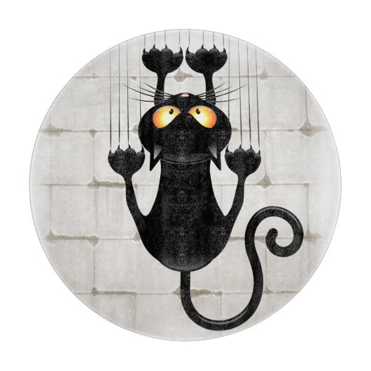 Cat Falling neergehaald leuke tekenfilm Snijplank (Voorkant)