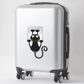 Cat Falling neergehaald leuke tekenfilm Sticker (Koffer)