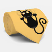 Cat Falling neergehaald leuke tekenfilm Stropdas (Opgerold)