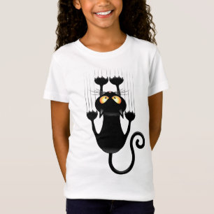 Cat Falling neergehaald leuke tekenfilm T-shirt