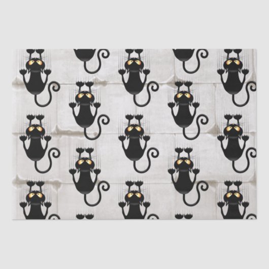 Cat Falling neergehaald leuke tekenfilm Tissuepapier (Voorkant)