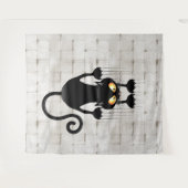 Cat Falling neergehaald leuke tekenfilm Wandkleed (Voorkant (horizontaal))