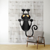 Cat Falling neergehaald leuke tekenfilm Wandkleed (In situ)