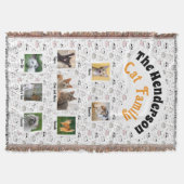 Cat Family Photo Collage – Cartoon Cat Pattern Deken (Voorkant)