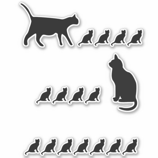Cat Family Sticker Set (Voorkant)