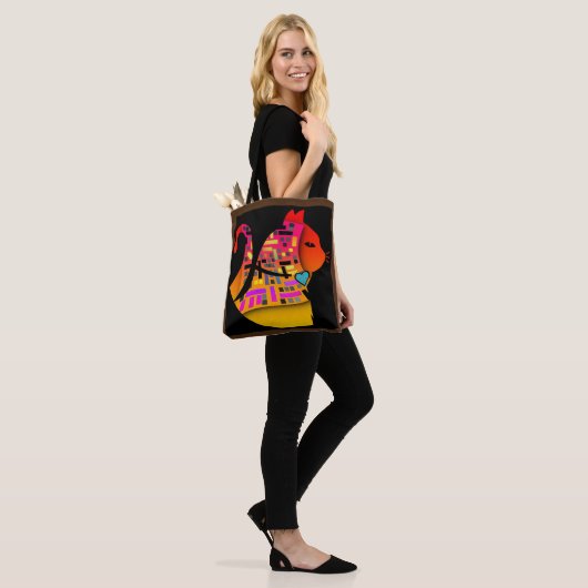 CAT FANCY nieuwheid Tote Bag (Op model)