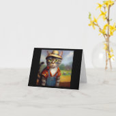 Cat Farmer Kaart (Gele Bloem)