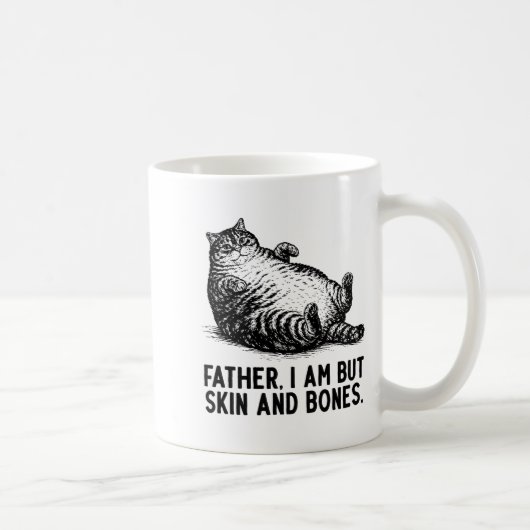 Cat Father I Am But Skin And Bones Koffiemok (Rechts)