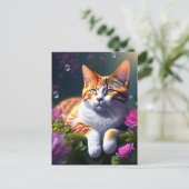 Cat feeling briefkaart (Staand voorkant)