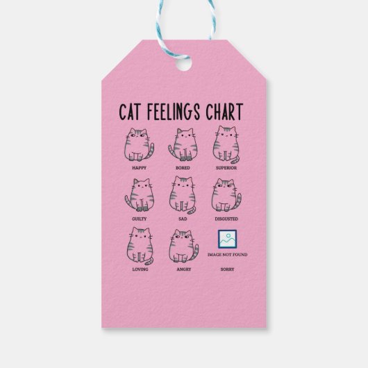 Cat Feelings Chart Cadeaulabel (Achterkant)