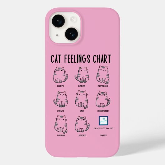 Cat Feelings Chart Case-Mate iPhone Case (Achterkant)
