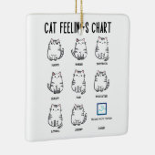 Cat Feelings Chart Keramisch Ornament (Rechts)