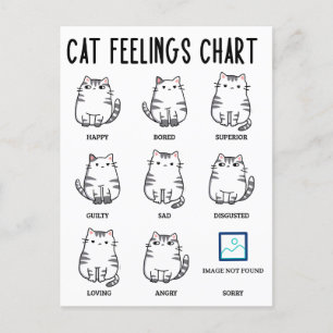 Cat Feelings Grafiek Briefkaart