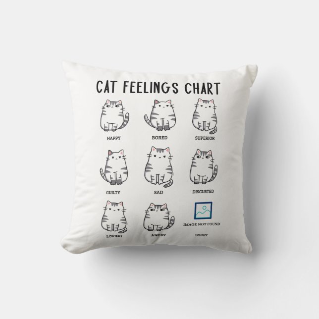 Cat Feelings Grafiek Kussen (Voorkant)