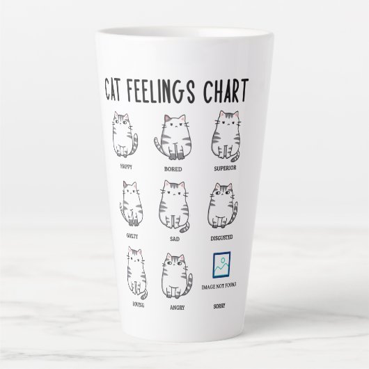 Cat Feelings Grafiek Latte Mok (Voorkant)