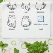 Cat Feelings Grafiek Theedoek (Gevouwen)