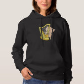 Cat Feline Meow Harp Orchestra Concert Gig Rhythm Hoodie (Voorkant)