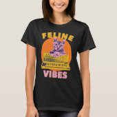 Cat  Feline Vibes  Cat Feeling Synth Synthesizer 9 T-shirt (Voorkant)