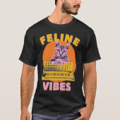 Cat  Feline Vibes  Cat Feeling Synth Synthesizer 9 T-shirt (Voorkant)