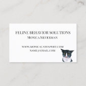 Cat Feline Waterverf Business Service Visitekaartje (Achterkant)