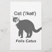 Cat Felis Catus Briefpapier (Voorkant)