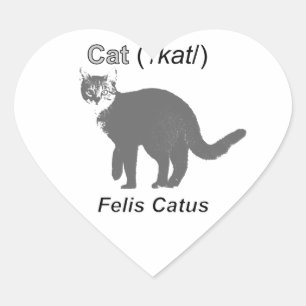 Cat Felis Catus Hart Sticker