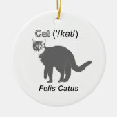 Cat Felis Catus Keramisch Ornament (Voorkant)