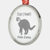 Cat Felis Catus Metalen Ornament (Links)