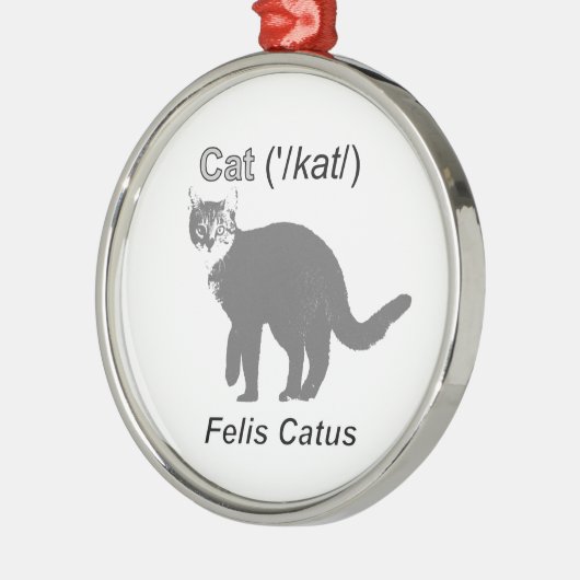 Cat Felis Catus Metalen Ornament (Links)