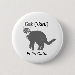 Cat Felis Catus Ronde Button 5,7 Cm
