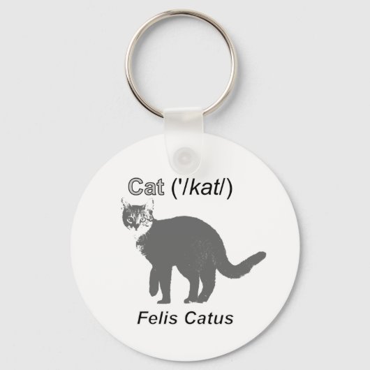 Cat Felis Catus Sleutelhanger (Voorkant)