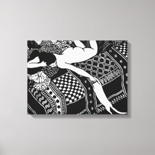Cat Felix Vallotton Lady Bed Laziness La Paresse Canvas Afdruk