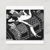 Cat Felix Vallotton Lady Bed Laziness La Paresse Vierkante Visitekaartje (Voorkant)