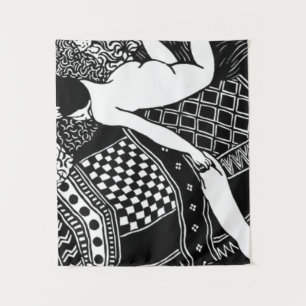 Cat Felix Vallotton Lady Bed Laziness La Paresse Wandkleed