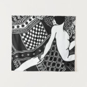 Cat Felix Vallotton Lady Bed Laziness La Paresse Wandkleed (Voorkant (horizontaal))