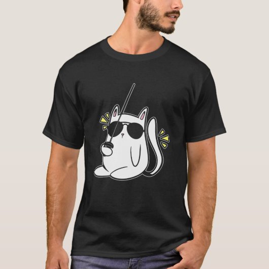 Cat Fencing Cat Wearing Sunglasses | Fencing T-shirt (Voorkant)