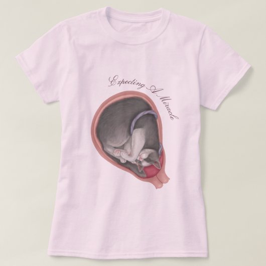 Cat Fetus- Proud mammie T-Shirt (Design voorkant)
