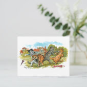 Cat Fight Louis Wain Briefkaart (Staand voorkant)