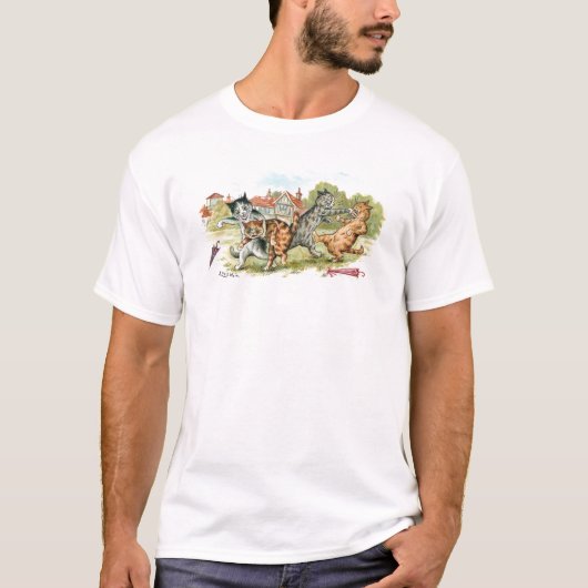 Cat Fight Louis Wain T-shirt (Voorkant)