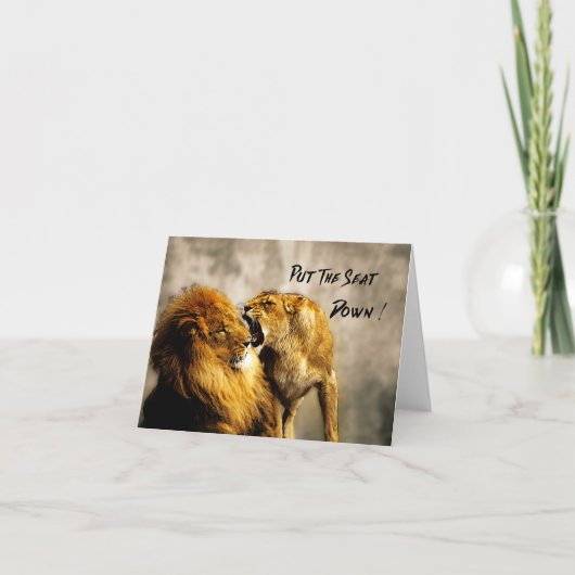 Cat Fight zet de stoel neer Bedankkaart (Voorkant)