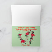 Cat Fireplace fire burning Christmas tree ornament Feestdagen Kaart (Binnen)