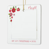 Cat First Christmas-foto Keramisch Ornament (Links)